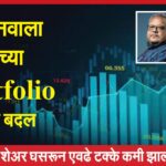 झुंजूनवला यांच्या Portfolio मध्ये मोठा बदल  शेअर घासरून एवढे टक्के कमी झाली भागीदारी
